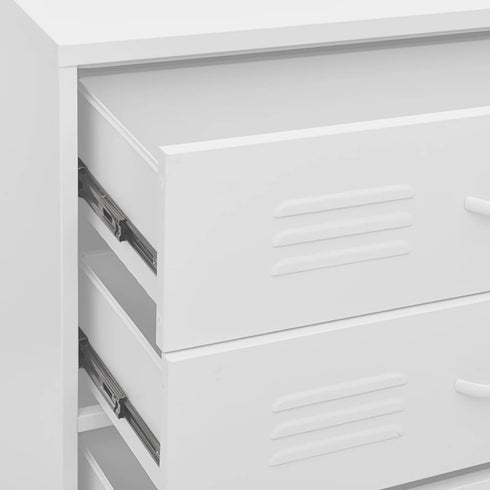 Lady Jillian -  Chest of Drawers White 80x35x101,5 cm Steel